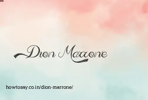 Dion Marrone