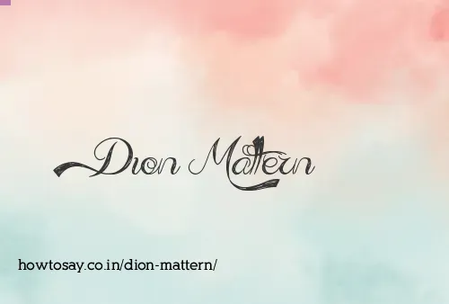Dion Mattern