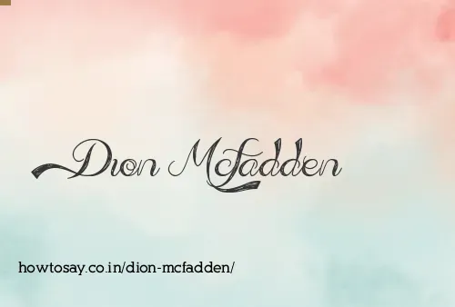 Dion Mcfadden