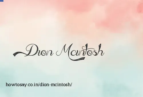 Dion Mcintosh