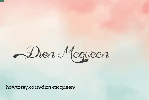 Dion Mcqueen