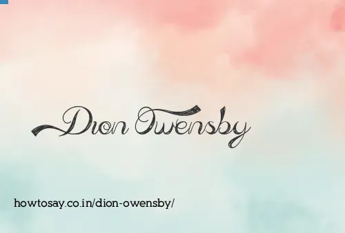 Dion Owensby