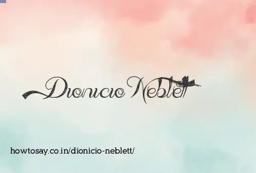 Dionicio Neblett