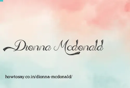 Dionna Mcdonald