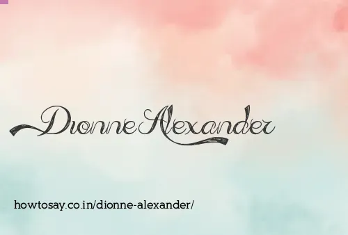 Dionne Alexander