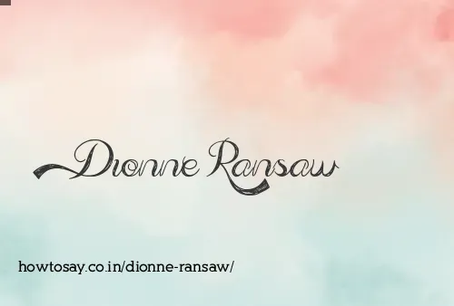 Dionne Ransaw