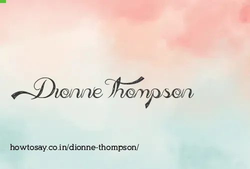 Dionne Thompson