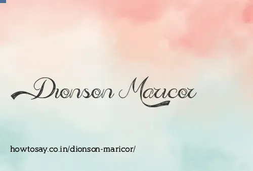 Dionson Maricor