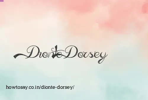 Dionte Dorsey