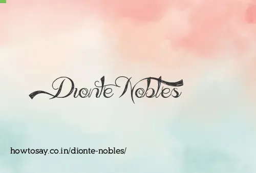 Dionte Nobles