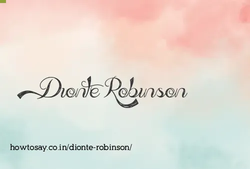 Dionte Robinson