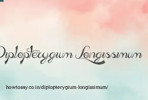 Diplopterygium Longissimum