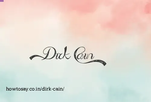 Dirk Cain