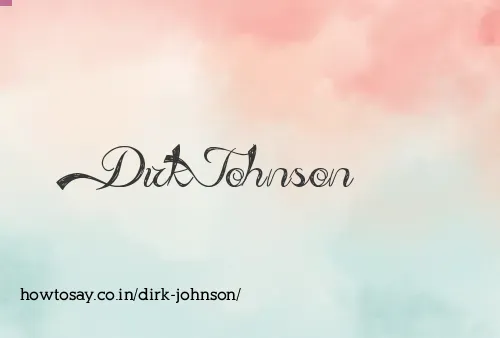 Dirk Johnson