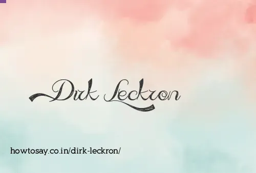 Dirk Leckron