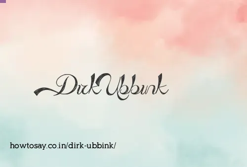 Dirk Ubbink
