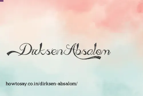 Dirksen Absalom