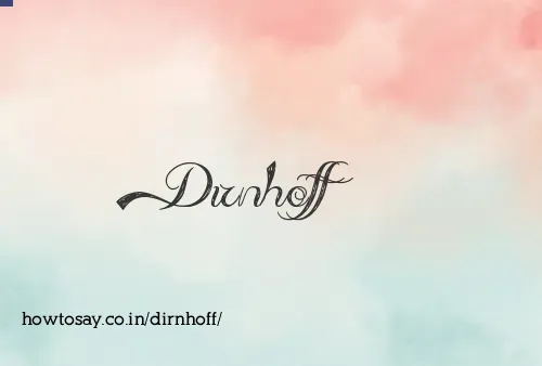 Dirnhoff