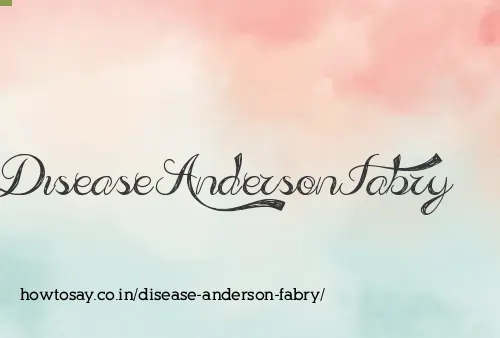 Disease Anderson Fabry