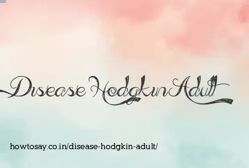 Disease Hodgkin Adult