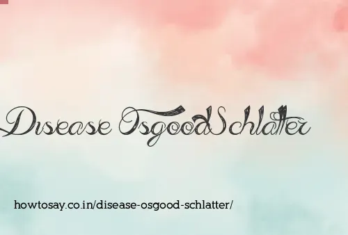 Disease Osgood Schlatter