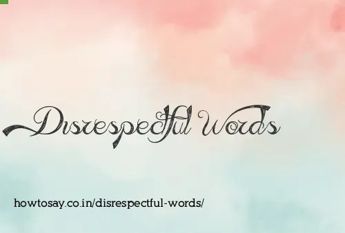 Disrespectful Words