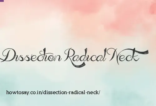 Dissection Radical Neck