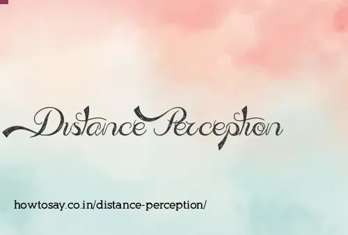 Distance Perception