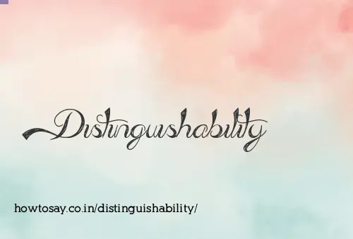 Distinguishability