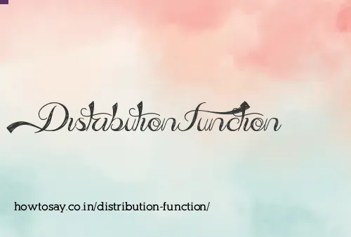 Distribution Function