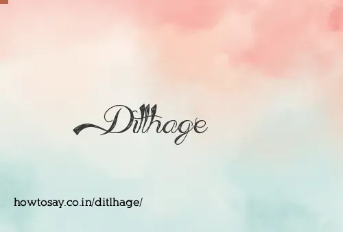 Ditlhage