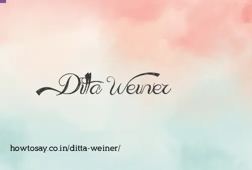 Ditta Weiner