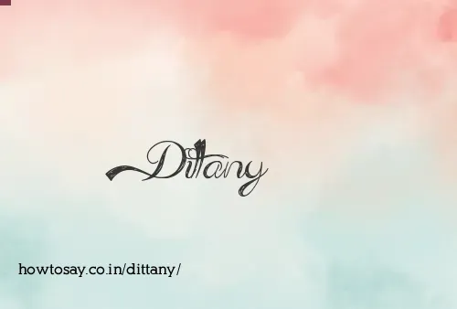 Dittany