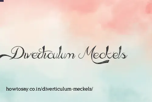 Diverticulum Meckels