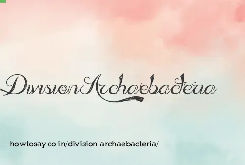 Division Archaebacteria
