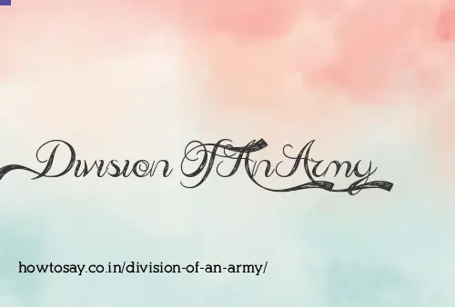 Division Of An Army