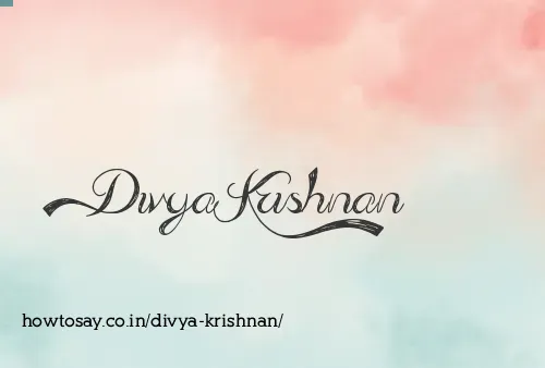 Divya Krishnan