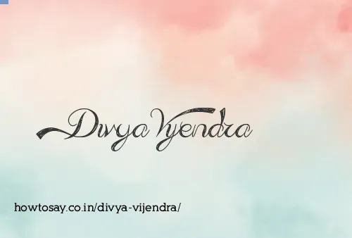 Divya Vijendra