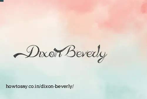 Dixon Beverly