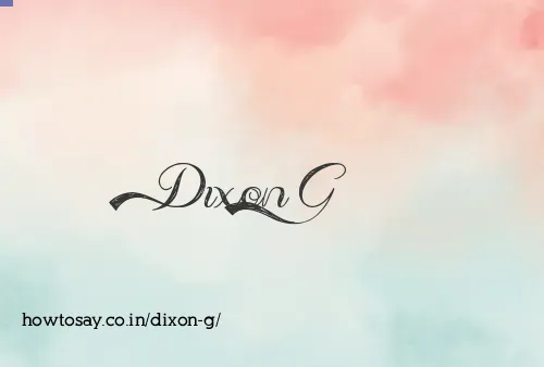 Dixon G