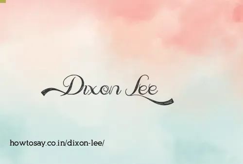 Dixon Lee