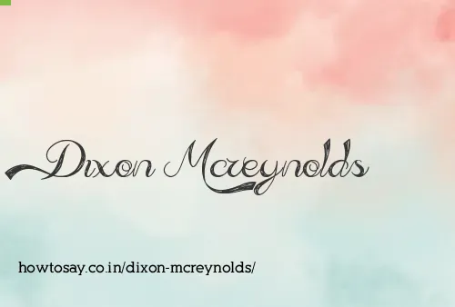Dixon Mcreynolds