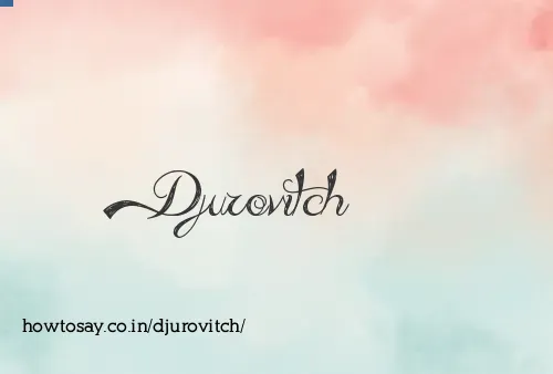 Djurovitch