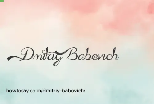 Dmitriy Babovich
