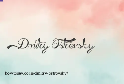 Dmitry Ostrovsky