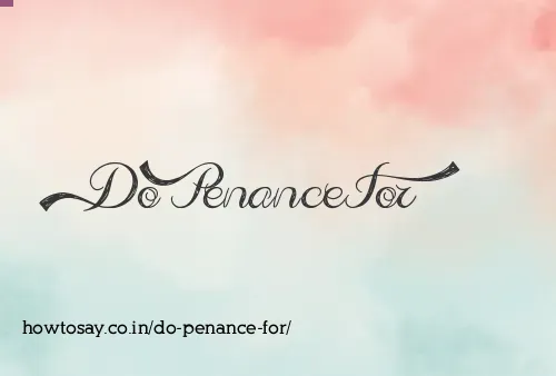 Do Penance For