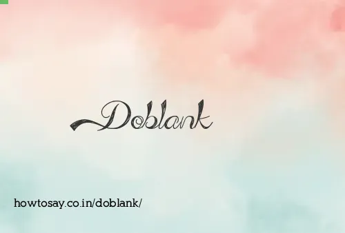 Doblank