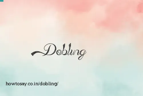 Dobling