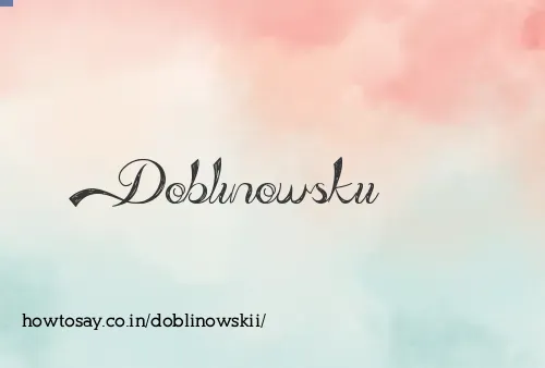 Doblinowskii