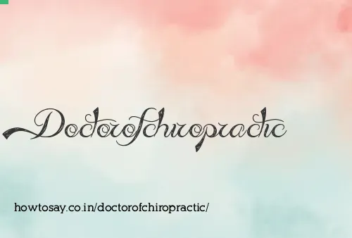 Doctorofchiropractic